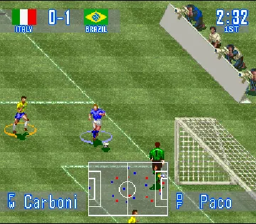 International Superstar Soccer (USA) screen shot game playing